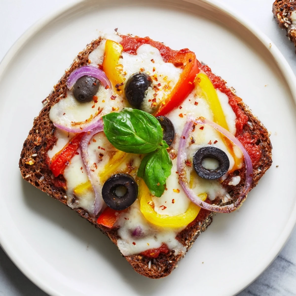 Marble Rye Pizza Toast