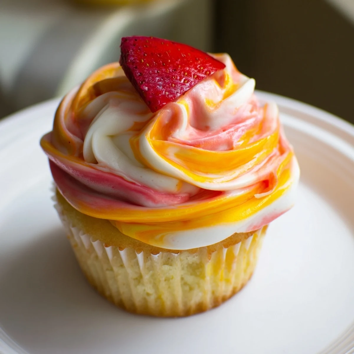 Mango Erdbeer Sunset Cupcakes