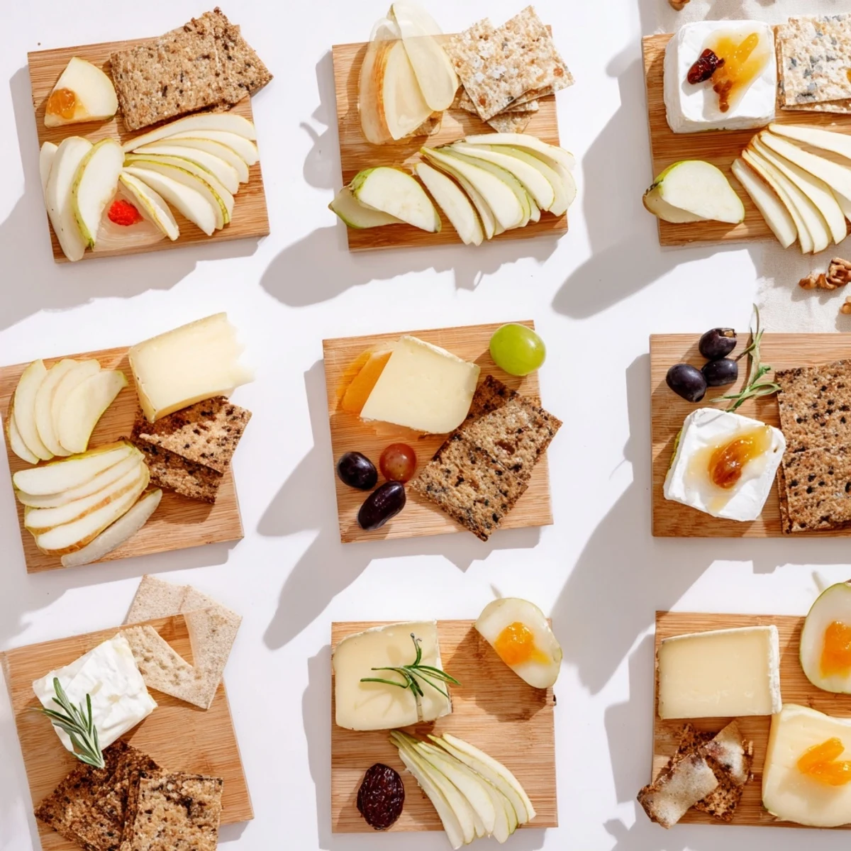 A beautifully arranged Twelve Days of Cheese Board, featuring assorted cheeses and delectable pairings.