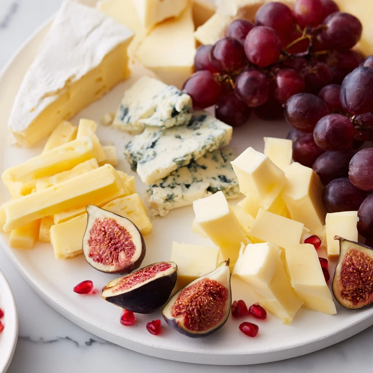 This stunning The Final Curtain appetizer presents a beautiful array of cheese, fruits, and crackers.