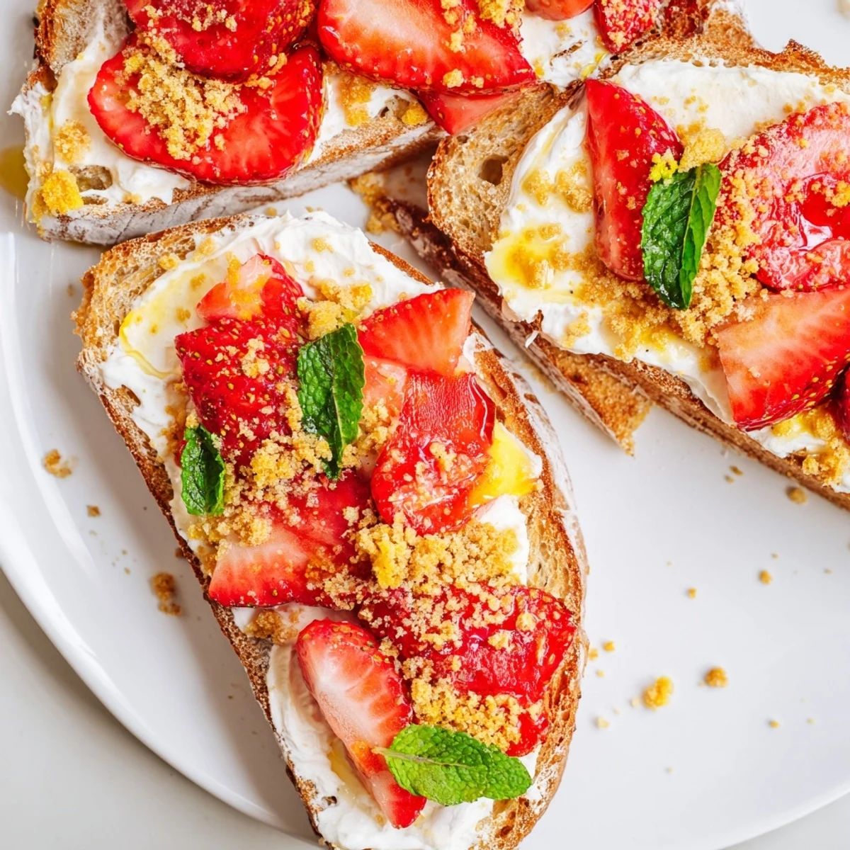 Erdbeer Cheesecake Toast Genuss