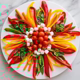 Festliche Poinsettia Platte