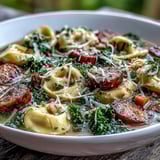 Kürbis Tortellini Suppe Hühnchen