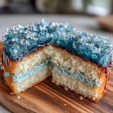 Tauchen Sie ein in dieses Graduation Cake mit funkelnden Geoden-Details.