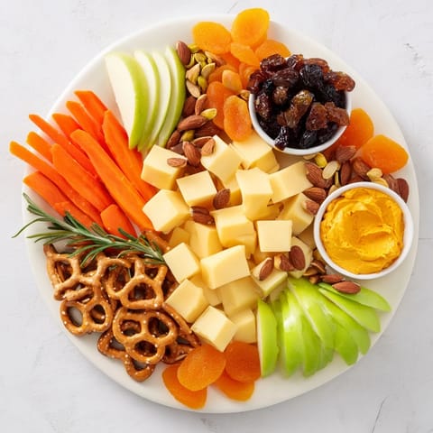 This Pumpkin Patch Snack Board is perfect; an autumn appetizer with a variety of sweet and savory treats.