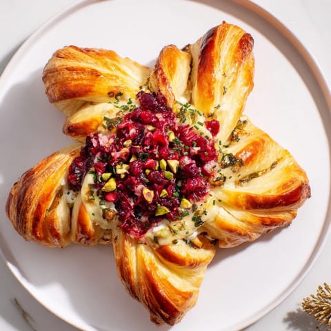 Cranberry Weihnachtsstern Gebäck