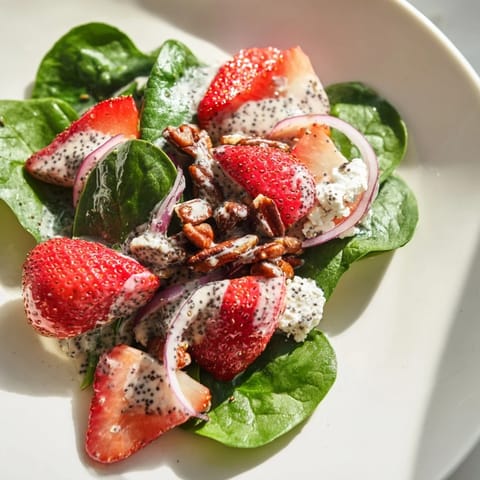 Erdbeer Spinat Salat frisch