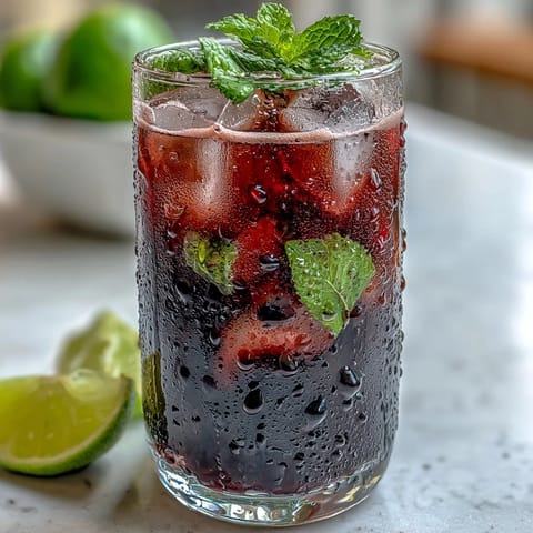 Erfrischende Schwarze Johannisbeer Mojito