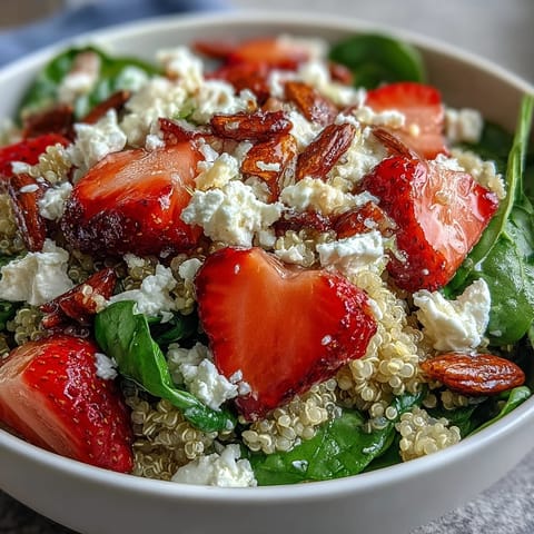 Erdbeer Feta Quinoa Salat