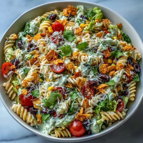 Taco Pasta Salat Avocado Doritos