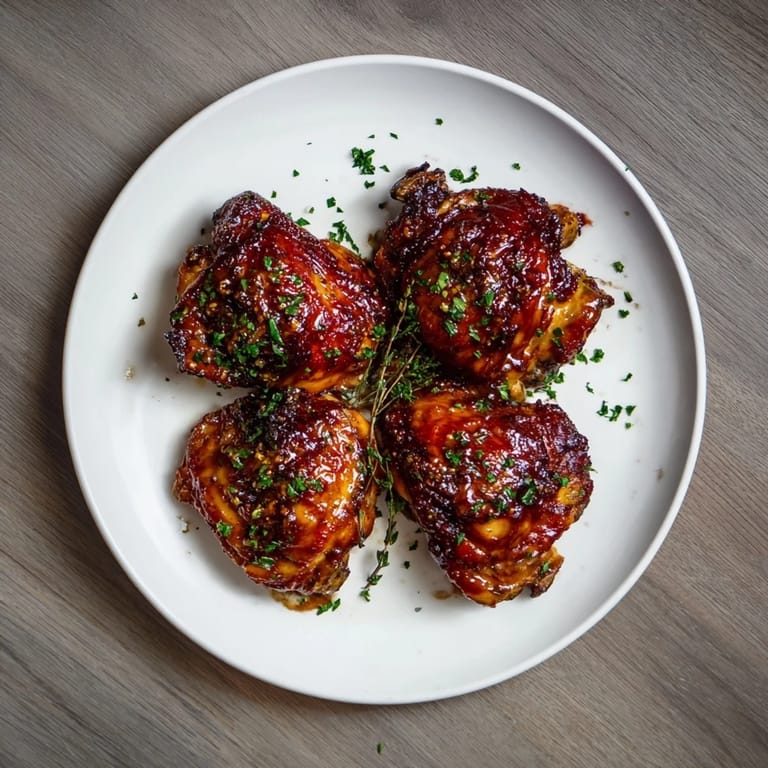 Juicy, roasted Bavarian Sweet Mustard Chicken, perfect for a cozy dinner with crispy, flavorful skin.