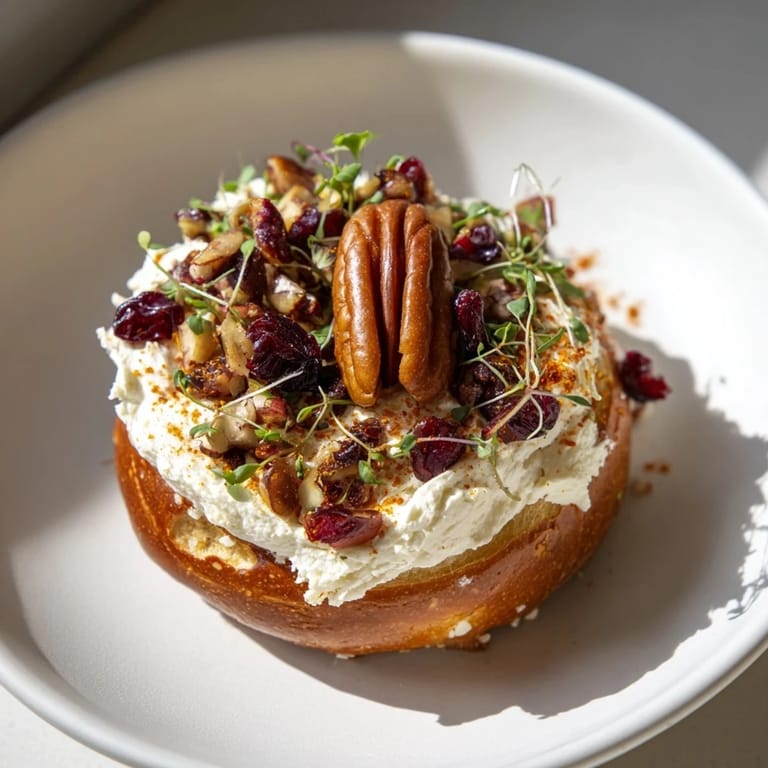 Creamy Rocket Fuel New Years Eve Treats, topped with pecans and cranberries, perfect for your holiday spread.