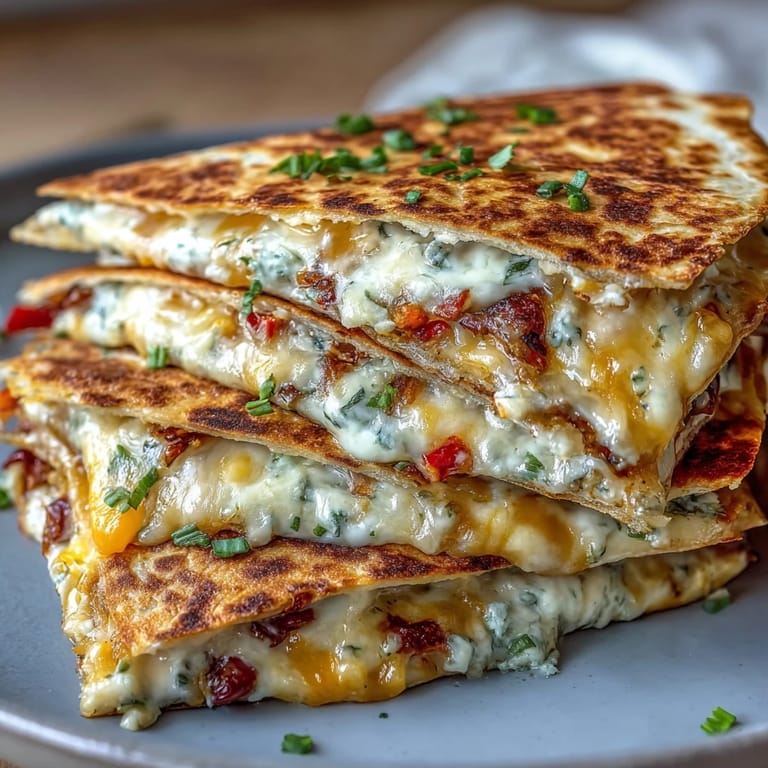 Frisch gebackener Blooming Quesadilla Ring mit schmelzigem Käse, serviert mit Limettenvierteln und Avocado.
