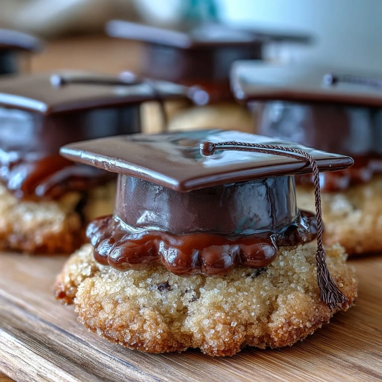 Festliche Abschlusskappen-Kekse mit Royal Icing: Butterkekse mit detailreicher schwarzer Glasur und farbenfrohen Zuckerdekorationen für jeden Absolventen.  