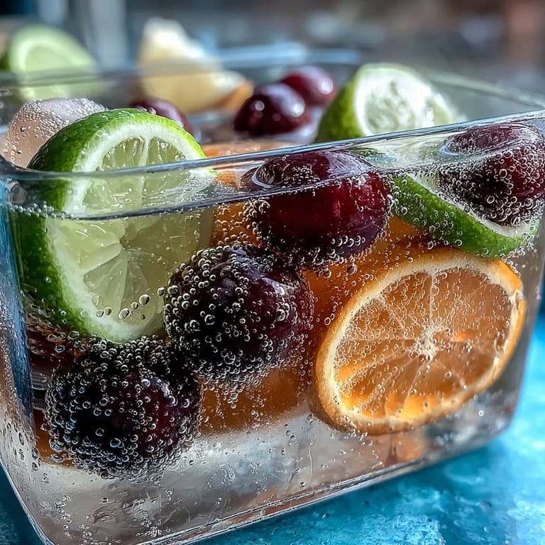 Bunter Frucht-Punch mit spritzigem Lemon-Lime-Soda und cremigem Sherbet für festliche Stimmung.  