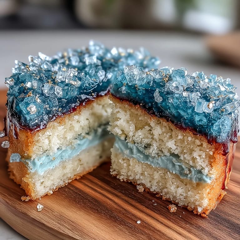 Tauchen Sie ein in dieses Graduation Cake mit funkelnden Geoden-Details.